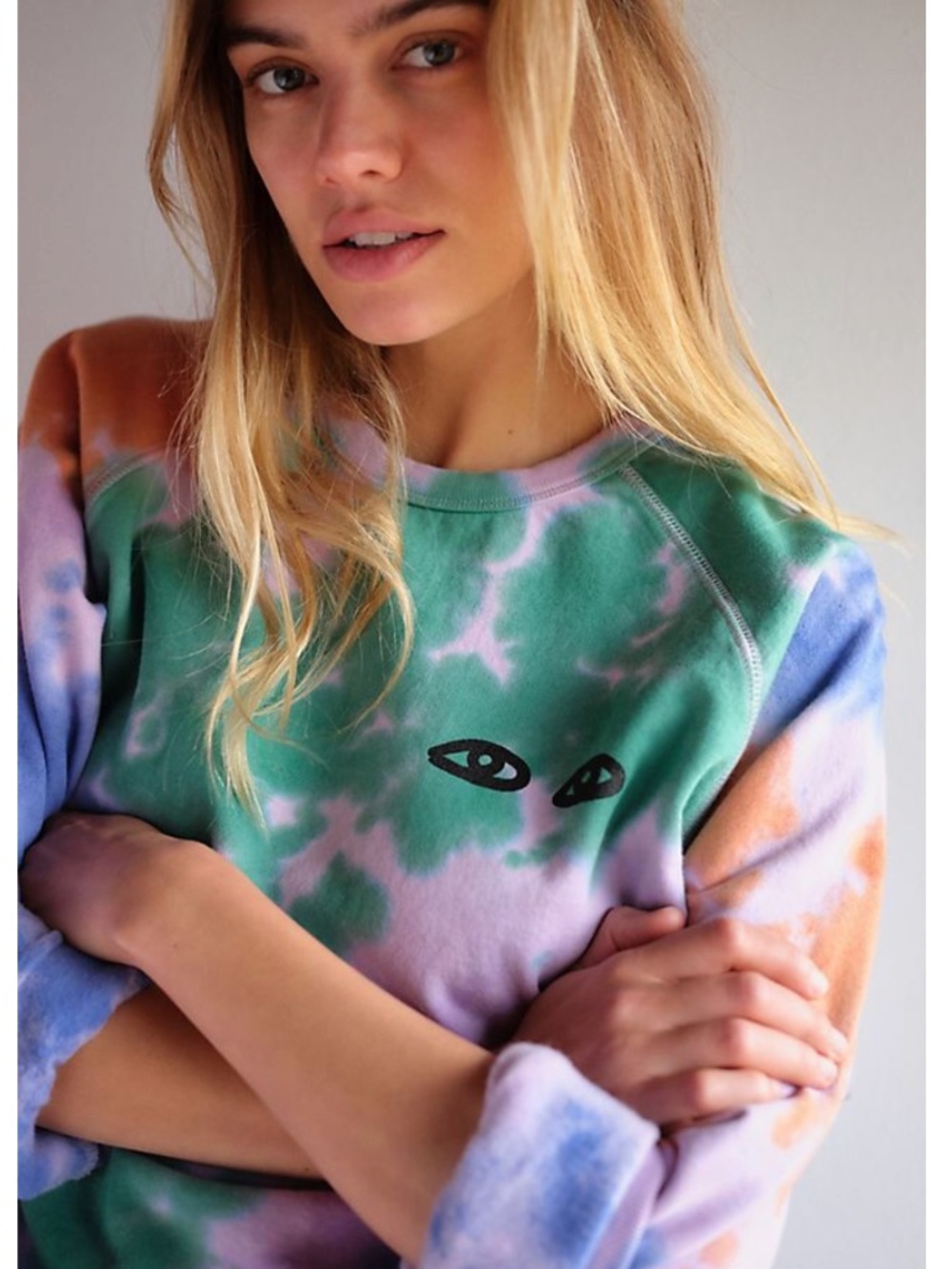 Clare V. Amber Tie-Dye Pullover Multicolor Sweatshirt XS - Picture 2 of 16